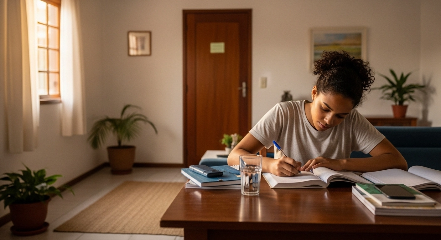 Mensagem pronta para avisar família sobre horário de estudo
