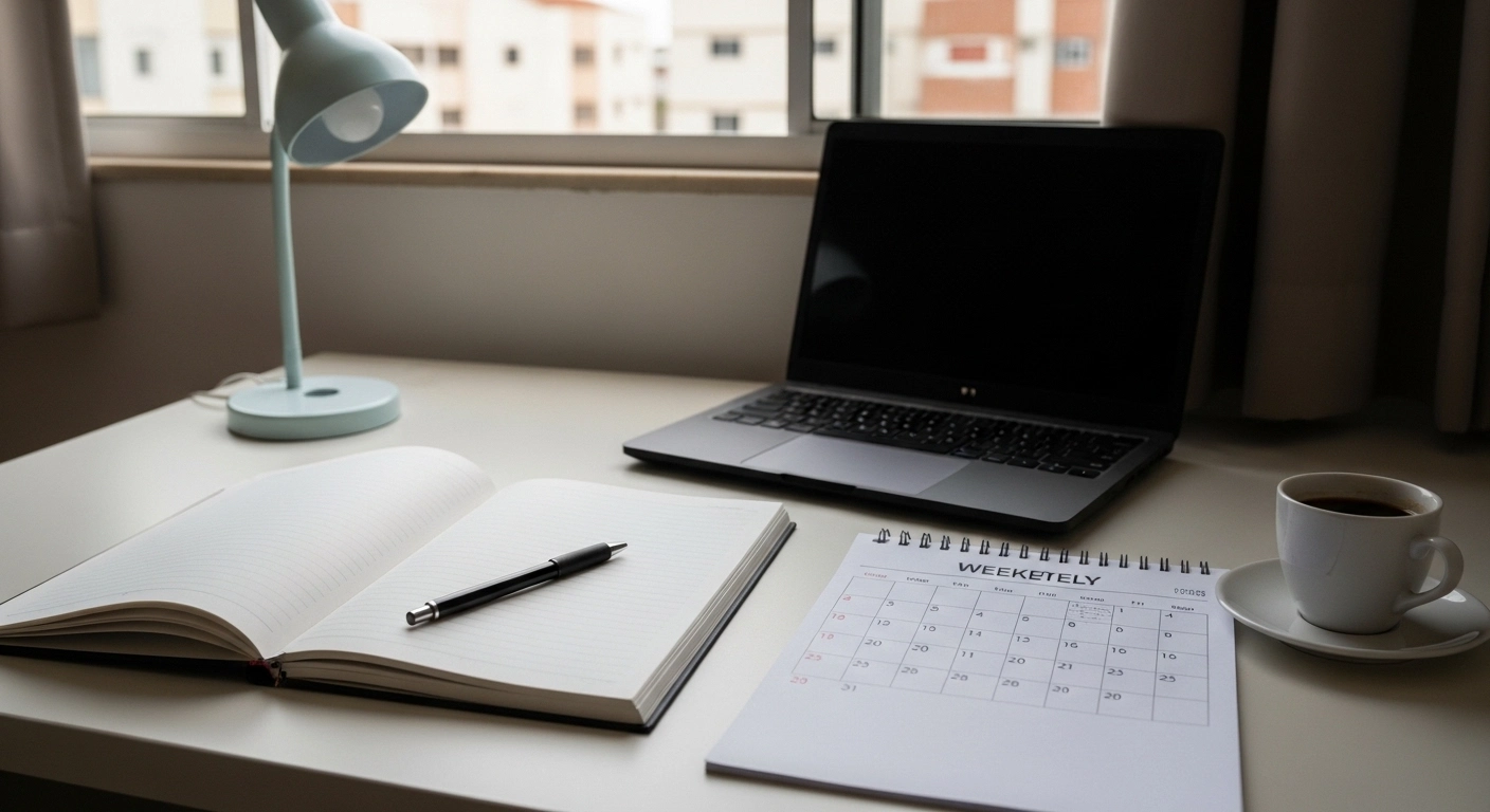 Texto pronto de plano semanal de estudo