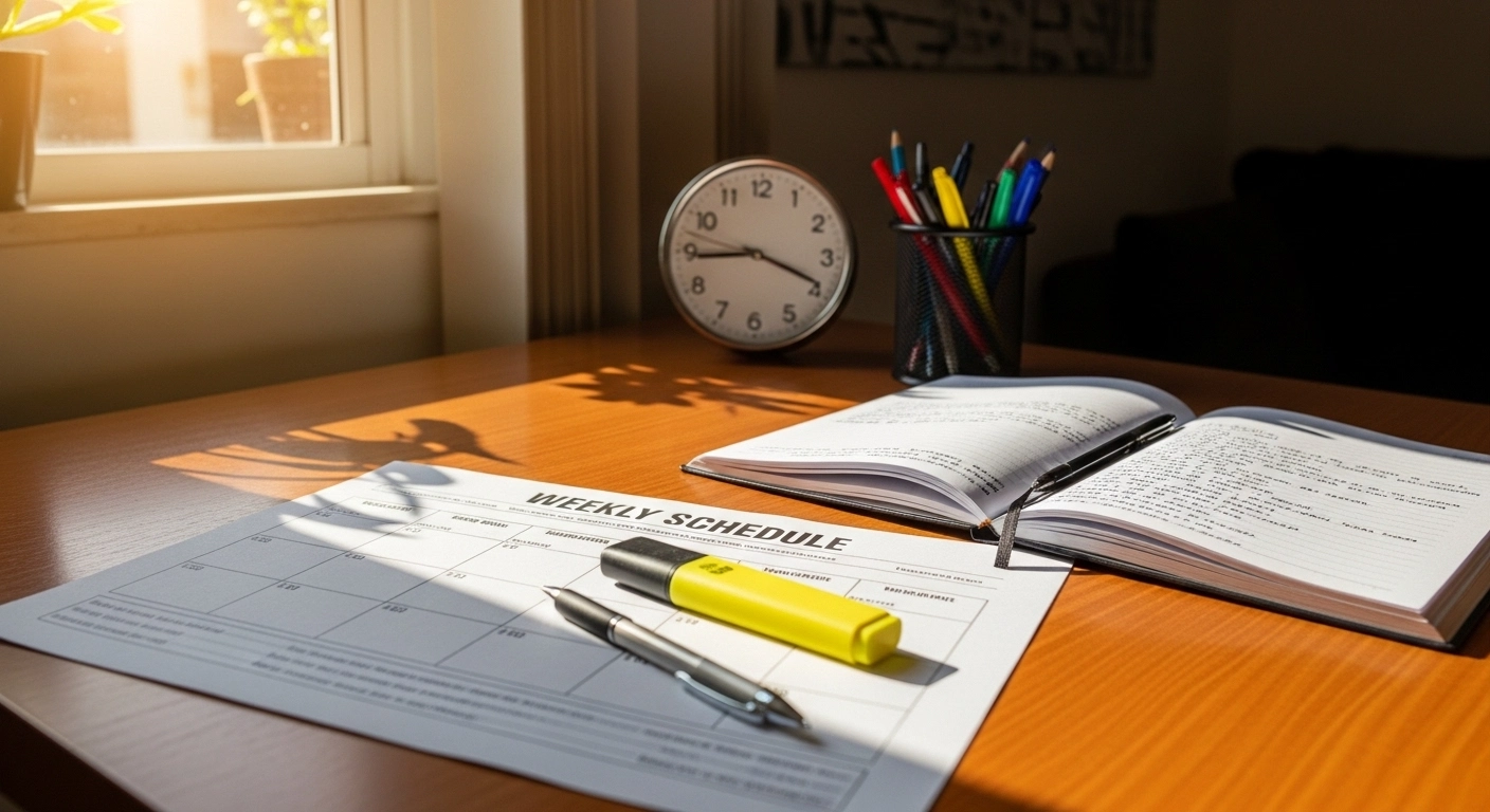 Texto pronto de cronograma de estudos para imprimir