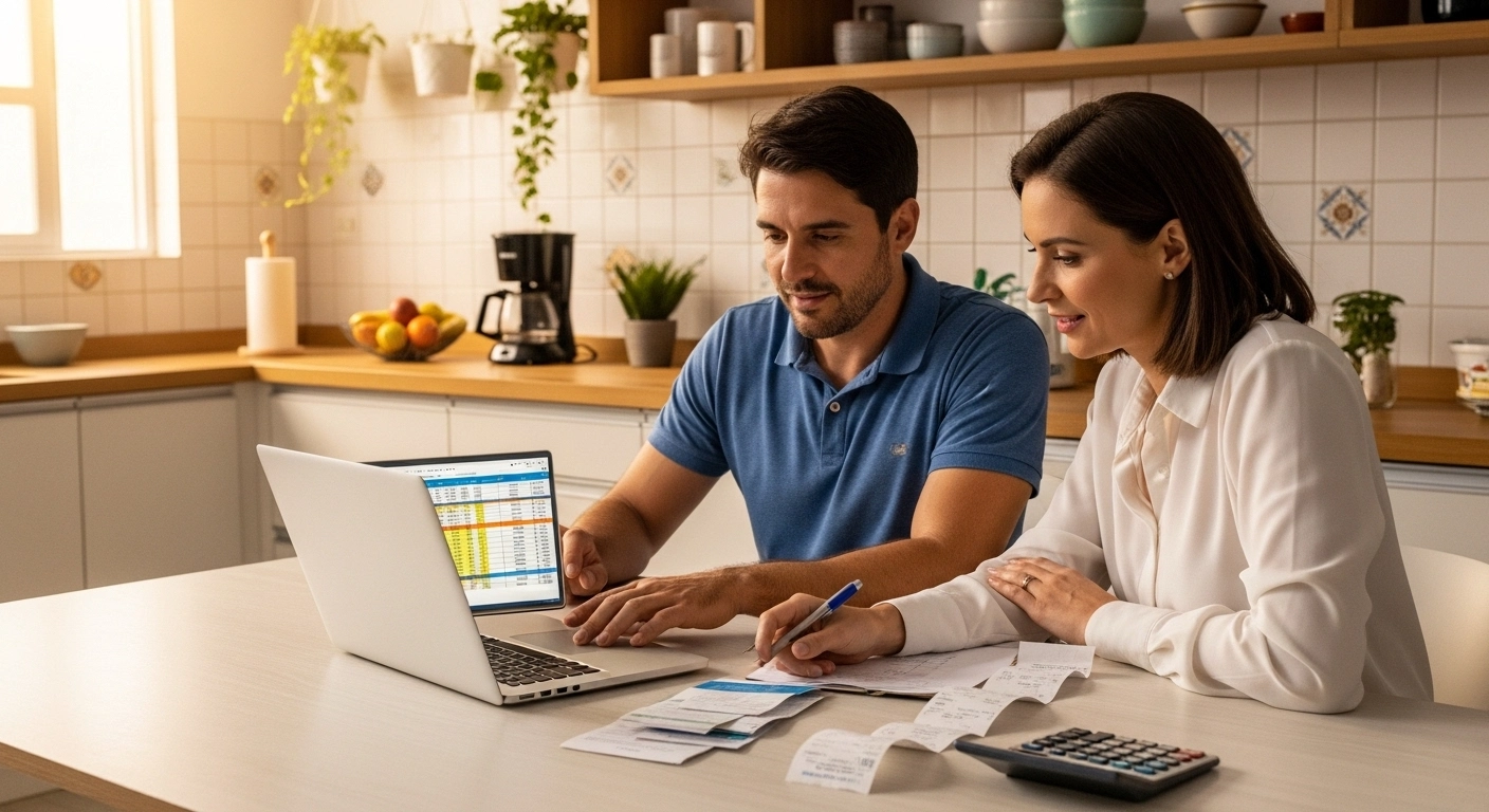 Como dividir despesas da casa na planilha