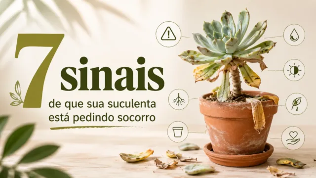 7 sinais de que sua suculenta está pedindo socorro
