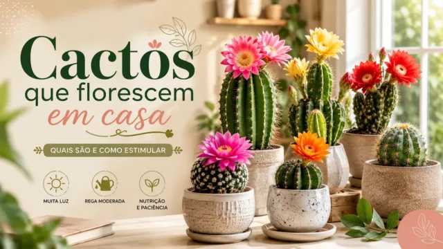 Cacto que floresce em casa: quais são e como estimular