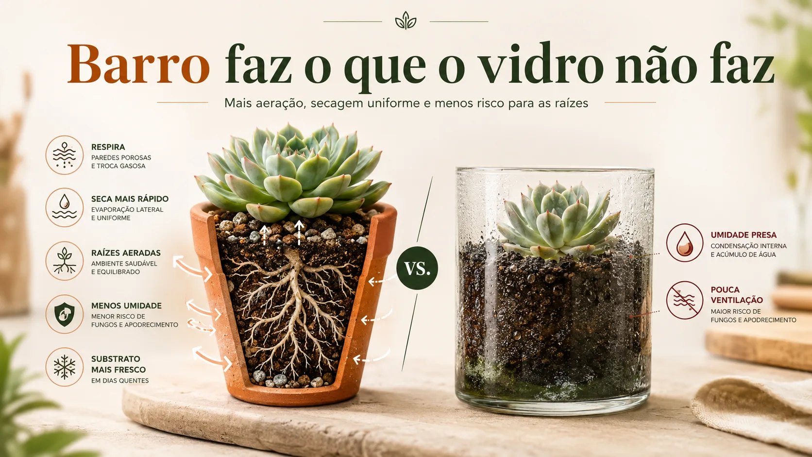 O que o barro faz que o vidro não consegue