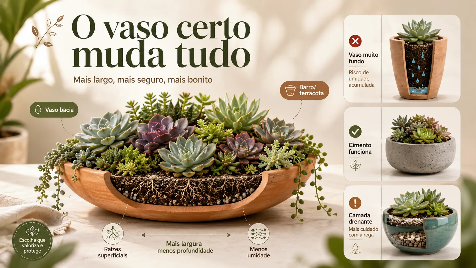 O vaso certo muda tudo