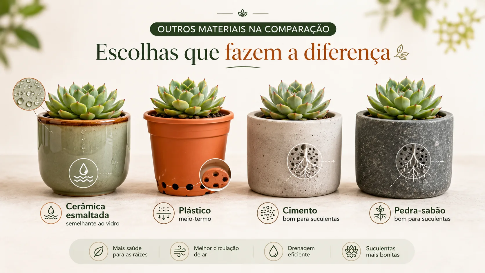 Outros materiais que entram nessa comparação