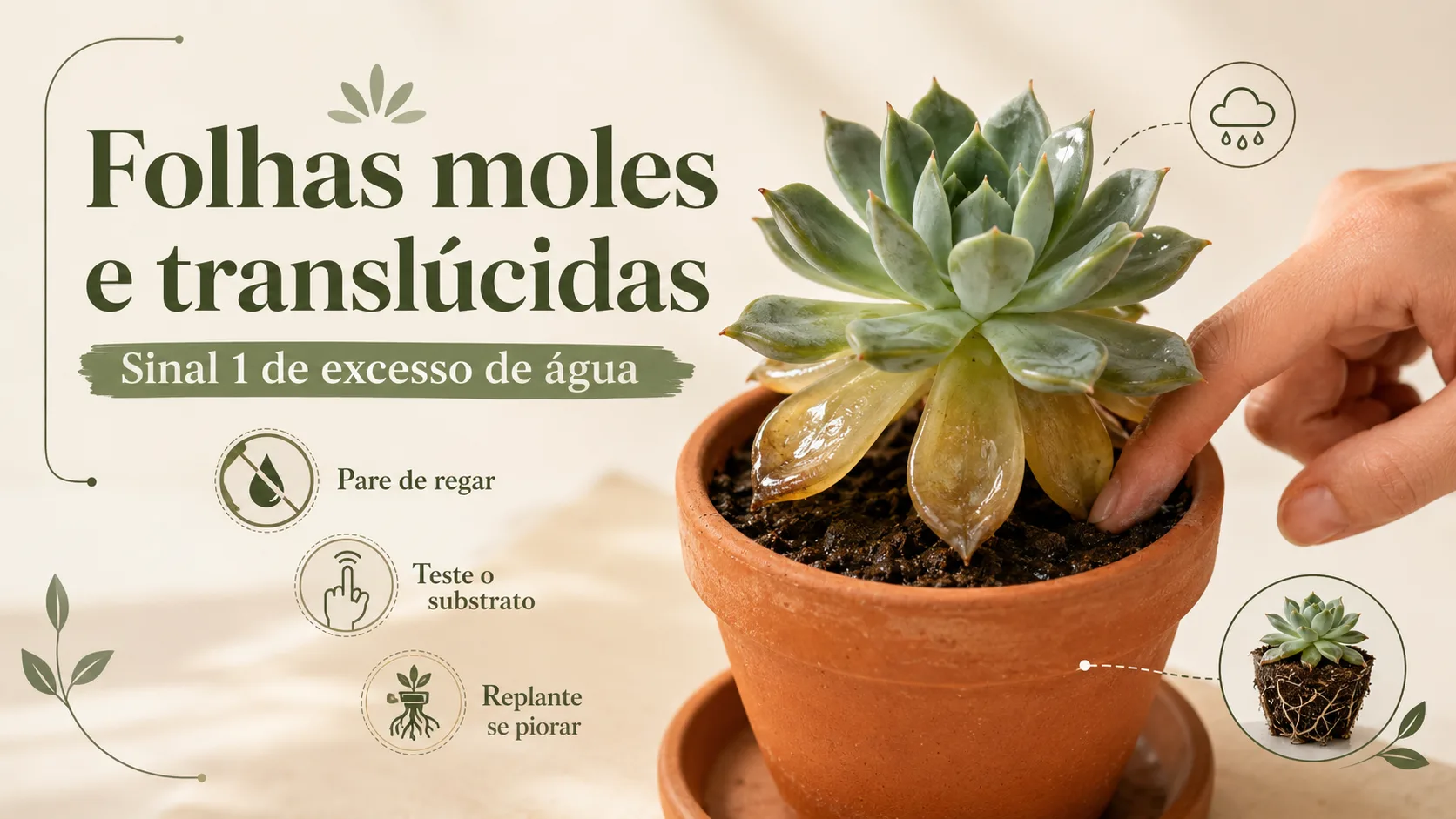 Sinal 1 — Folhas moles e translúcidas