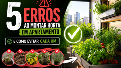 5 erros ao montar horta em apartamento e como evitar cada um