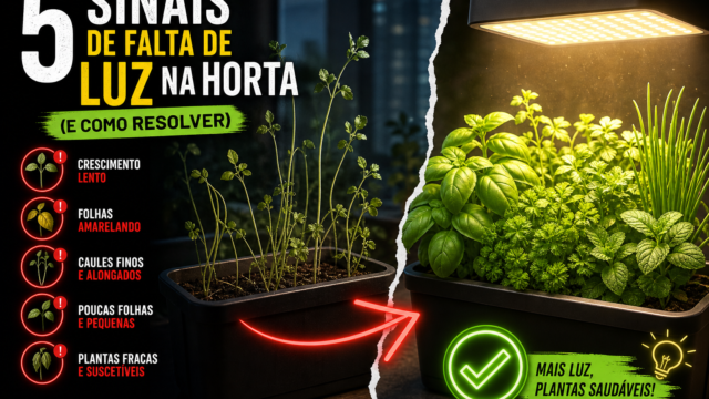 5 sinais de falta de luz na horta em apartamento (e como resolver)