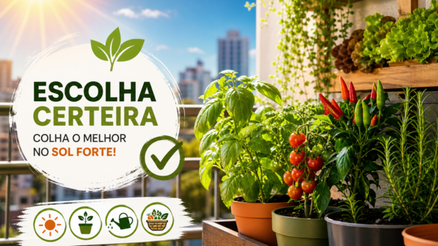 Como escolher as melhores plantas para horta em varanda com sol forte