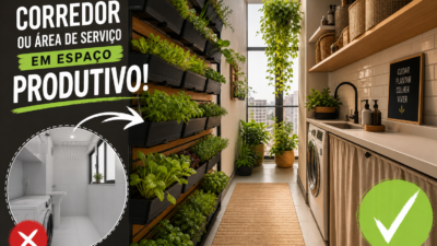 Como transformar corredor ou área de serviço em espaço produtivo com horta compacta