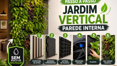 Passo a passo: como montar um jardim vertical parede interna sem risco de infiltração